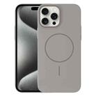 For iPhone 15 Pro Max Thin Circle PC Injection MagSafe Phone Case(Titanium Gray) - 1