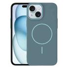 For iPhone 15 Thin Circle PC Injection MagSafe Phone Case(Ocean Blue) - 1