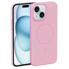 For iPhone 15 Thin Circle PC Injection MagSafe Phone Case(Cherry Pink) - 2