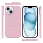 For iPhone 15 Thin Circle PC Injection MagSafe Phone Case(Cherry Pink) - 3