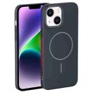 For iPhone 14 Plus Thin Circle PC Injection MagSafe Phone Case(Carbon Grey) - 2