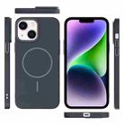 For iPhone 14 Plus Thin Circle PC Injection MagSafe Phone Case(Carbon Grey) - 3