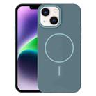For iPhone 14 Plus Thin Circle PC Injection MagSafe Phone Case(Ocean Blue) - 1