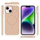 For iPhone 14 Thin Circle PC Injection MagSafe Phone Case(Desert Gold) - 3