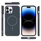 For iPhone 14 Pro Thin Circle PC Injection MagSafe Phone Case(Carbon Grey) - 3