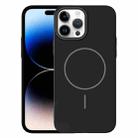For iPhone 14 Pro Max Thin Circle PC Injection MagSafe Phone Case(Black) - 1
