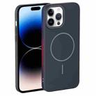 For iPhone 14 Pro Max Thin Circle PC Injection MagSafe Phone Case(Carbon Grey) - 2