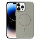 For iPhone 14 Pro Max Thin Circle PC Injection MagSafe Phone Case(Titanium Gray) - 1