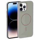 For iPhone 14 Pro Max Thin Circle PC Injection MagSafe Phone Case(Titanium Gray) - 2