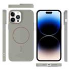 For iPhone 14 Pro Max Thin Circle PC Injection MagSafe Phone Case(Titanium Gray) - 3