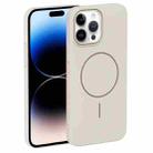 For iPhone 14 Pro Max Thin Circle PC Injection MagSafe Phone Case(Rock Beige) - 2