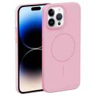 For iPhone 14 Pro Max Thin Circle PC Injection MagSafe Phone Case(Cherry Pink) - 2