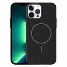 For iPhone 13 Pro Max Thin Circle PC Injection MagSafe Phone Case(Black) - 1