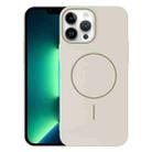 For iPhone 13 Pro Max Thin Circle PC Injection MagSafe Phone Case(Rock Beige) - 1