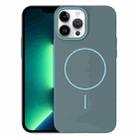 For iPhone 13 Pro Max Thin Circle PC Injection MagSafe Phone Case(Ocean Blue) - 1