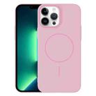 For iPhone 13 Pro Max Thin Circle PC Injection MagSafe Phone Case(Cherry Pink) - 1