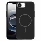 For iPhone 16e Thin Circle PC Injection MagSafe Phone Case(Black) - 1