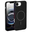 For iPhone 16e Thin Circle PC Injection MagSafe Phone Case(Black) - 2