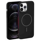 For iPhone 12 Pro Thin Circle PC Injection MagSafe Phone Case(Black) - 2