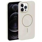 For iPhone 12 Pro Thin Circle PC Injection MagSafe Phone Case(Rock Beige) - 2