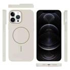 For iPhone 12 Pro Thin Circle PC Injection MagSafe Phone Case(Rock Beige) - 3