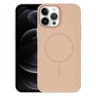 For iPhone 12 Pro Thin Circle PC Injection MagSafe Phone Case(Desert Gold) - 1