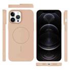 For iPhone 12 Pro Thin Circle PC Injection MagSafe Phone Case(Desert Gold) - 3