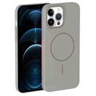 For iPhone 12 Pro Max Thin Circle PC Injection MagSafe Phone Case(Titanium Gray) - 2
