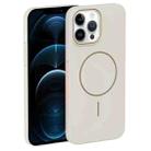 For iPhone 12 Pro Max Thin Circle PC Injection MagSafe Phone Case(Rock Beige) - 2