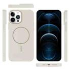 For iPhone 12 Pro Max Thin Circle PC Injection MagSafe Phone Case(Rock Beige) - 3