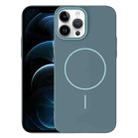For iPhone 12 Pro Max Thin Circle PC Injection MagSafe Phone Case(Ocean Blue) - 1