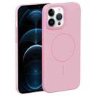 For iPhone 12 Pro Max Thin Circle PC Injection MagSafe Phone Case(Cherry Pink) - 2