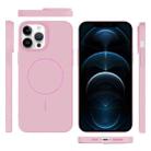 For iPhone 12 Pro Max Thin Circle PC Injection MagSafe Phone Case(Cherry Pink) - 3