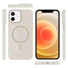 For iPhone 12 Thin Circle PC Injection MagSafe Phone Case(Rock Beige) - 3