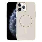 For iPhone 11 Pro Max Thin Circle PC Injection MagSafe Phone Case(Rock Beige) - 1