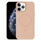 For iPhone 11 Pro Max Thin Circle PC Injection MagSafe Phone Case(Desert Gold) - 1
