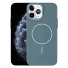 For iPhone 11 Pro Max Thin Circle PC Injection MagSafe Phone Case(Ocean Blue) - 1