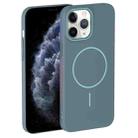 For iPhone 11 Pro Max Thin Circle PC Injection MagSafe Phone Case(Ocean Blue) - 2