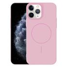 For iPhone 11 Pro Max Thin Circle PC Injection MagSafe Phone Case(Cherry Pink) - 1