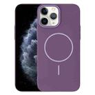 For iPhone 11 Pro Max Thin Circle PC Injection MagSafe Phone Case(Sunset Purple) - 1