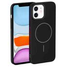 For iPhone 11 Thin Circle PC Injection MagSafe Phone Case(Black) - 2