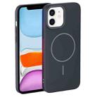 For iPhone 11 Thin Circle PC Injection MagSafe Phone Case(Carbon Grey) - 2