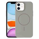 For iPhone 11 Thin Circle PC Injection MagSafe Phone Case(Titanium Gray) - 1