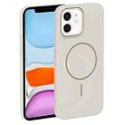 For iPhone 11 Thin Circle PC Injection MagSafe Phone Case(Rock Beige) - 2