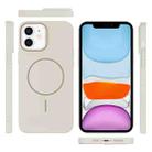 For iPhone 11 Thin Circle PC Injection MagSafe Phone Case(Rock Beige) - 3