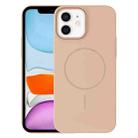 For iPhone 11 Thin Circle PC Injection MagSafe Phone Case(Desert Gold) - 1