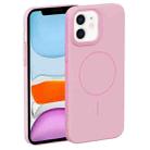 For iPhone 11 Thin Circle PC Injection MagSafe Phone Case(Cherry Pink) - 2
