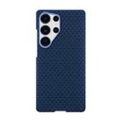 For Samsung Galaxy S25 Ultra 5G Metal Frame Nanofiber MagSafe Magnetic Phone Case(Blue) - 1