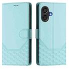 For Coolpad Cool 40i Honeycomb Embossing RFID Leather Phone Case(Mint Green) - 2