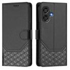 For Coolpad Cool 40i Honeycomb Embossing RFID Leather Phone Case(Black) - 2